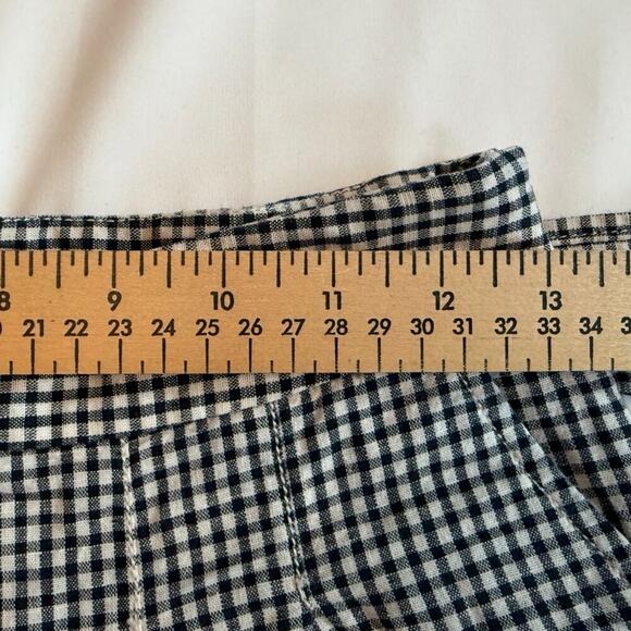 CARTONNIER BY ANTHROPOLOGY Gingham Tie Waist Shorts Women White/Blue Sz 0 - Picture 9 of 14
